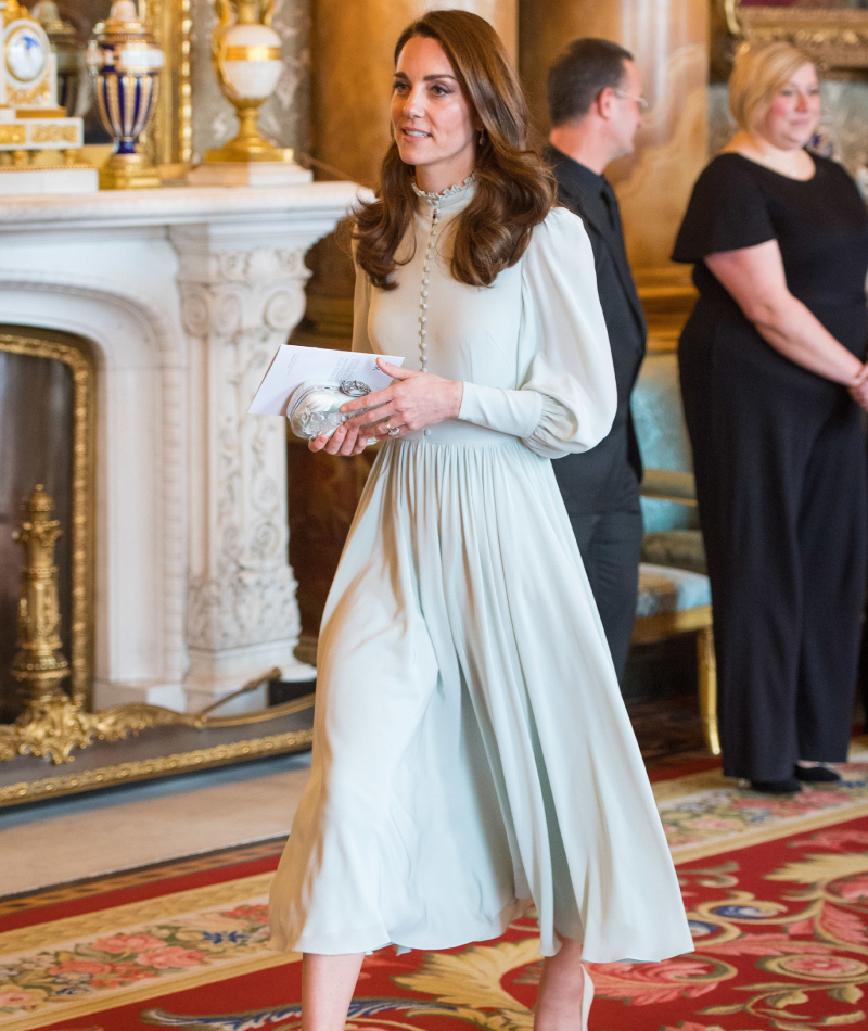 Custom High-Neck Dress - March 2019 | Getty Images Photo by Dominic Lipinski / POOL / AFP