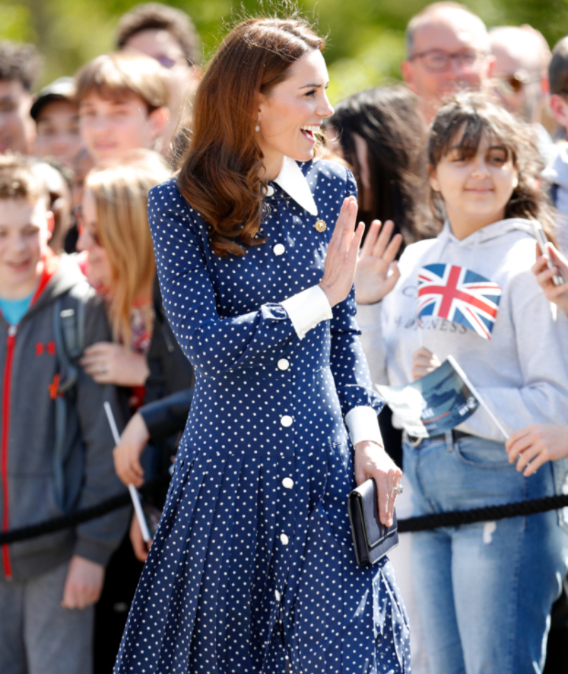 Polka-Dot Alessandra Rich Midi Dress - May 2019 | Getty Images Photo by Max Mumby/Indigo