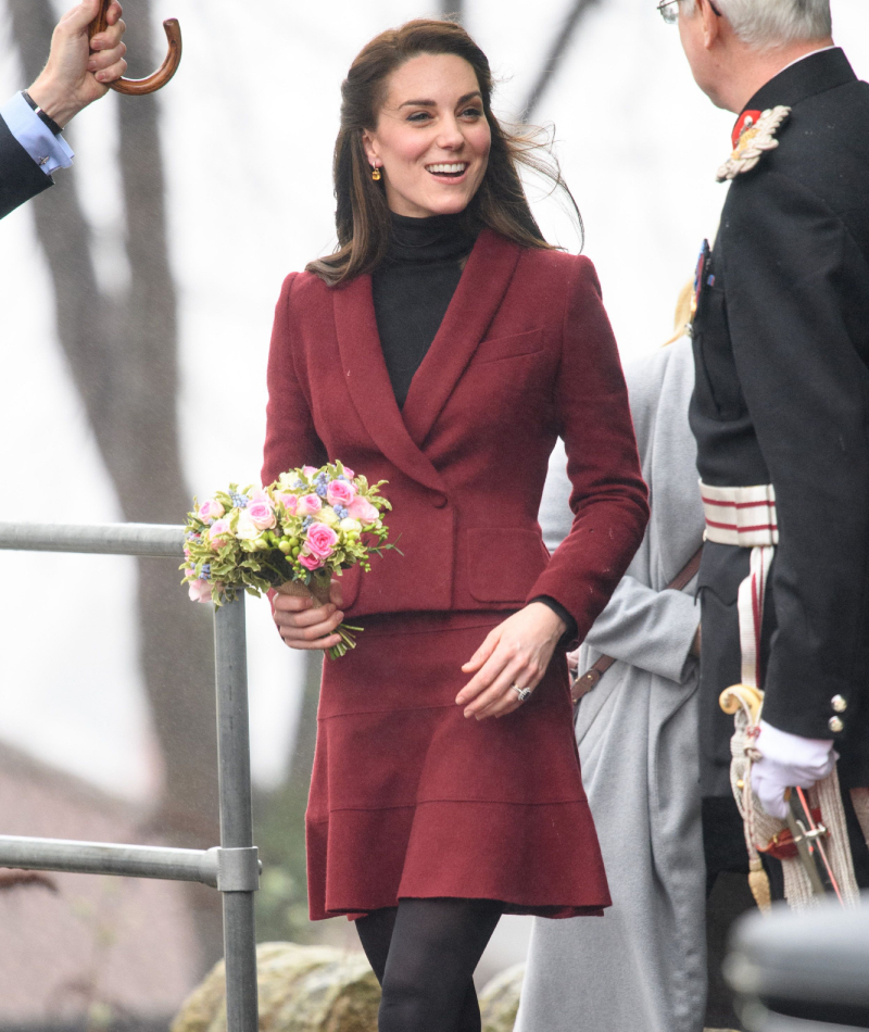 Wine Paule Ka Skirt Suit - February 2017 | Shutterstock Editorial Photo by Tim Rooke