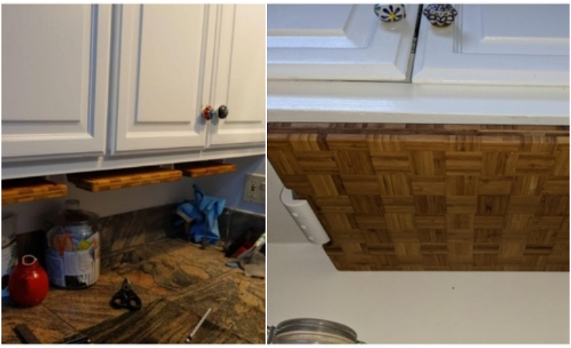 DIY Cutting Board Holder | reddit.com/JoshWithaQ