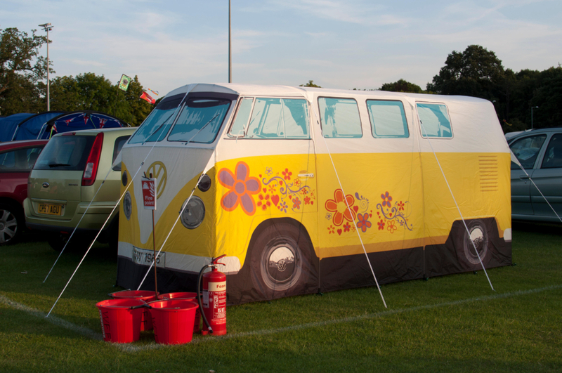 Flower Power Camping | Alamy Stock Photo by Colin Underhill