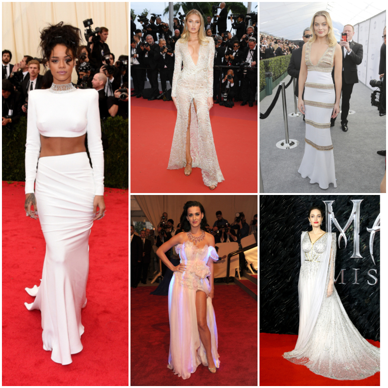 Red Carpet Dresses Can Sometimes Be White, but Not Always Pure | Getty Images Photo by Larry Busacca & Pascal Le Segretain & Chelsea Lauren/Variety/Penske Media & Kevin Mazur/WireImage & Tim P. Whitby