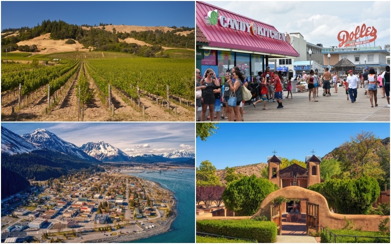 The Best Small Towns Across America: Part 3 | Shutterstock & Alamy Stock Photo by Nick Fox & Alamy Stock Photo by Rob Crandall & Alamy Stock Photo by Allen Creative / Steve Allen 