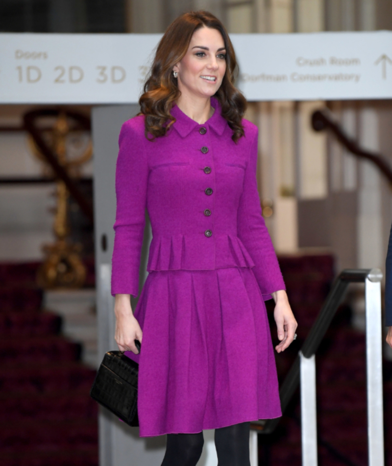 Magenta Oscar de la Renta Skirt Suit - January 2019 | Getty Images Photo by Karwai Tang/WireImage