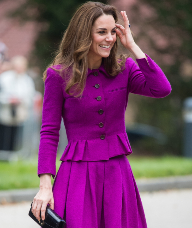 Magenta Oscar de la Renta Skirt Suit - November 2019 | Getty Images Photo by Samir Hussein/WireImage